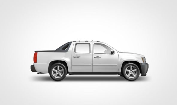 Realistic Truck Mockup Studio Side View