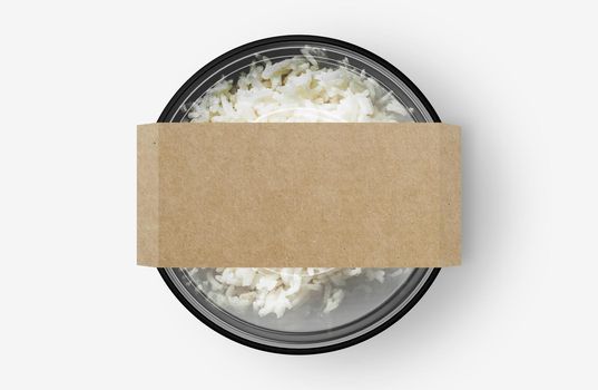 Rice Food Container With Cover Sticker Mockup