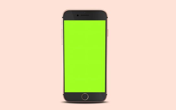 Rose Gold Phone Mockup Front View