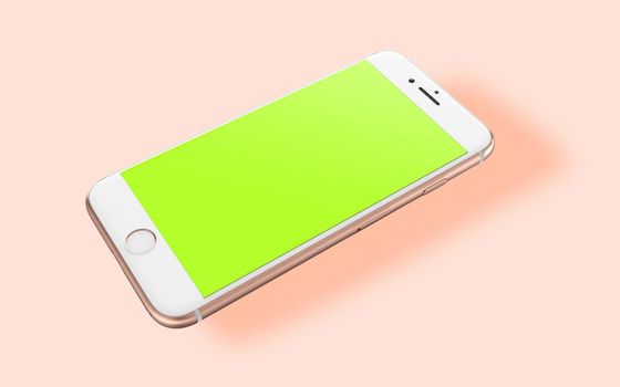 Rose Gold Phone Mockup Perspective Mockup