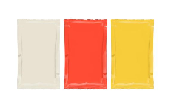 Sauce Sachet Packaging Mockups