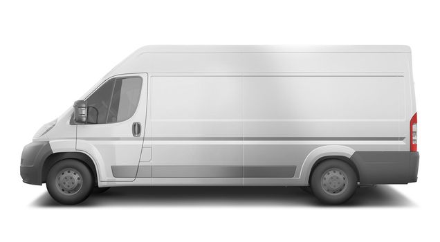 PHOTOREALISTIC VAN MOCKUP SIDE