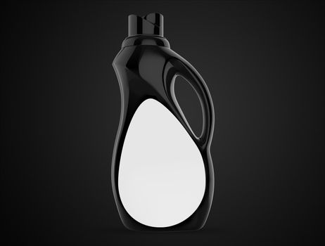 Big Detergent Black Bottle Mockup Front Right View