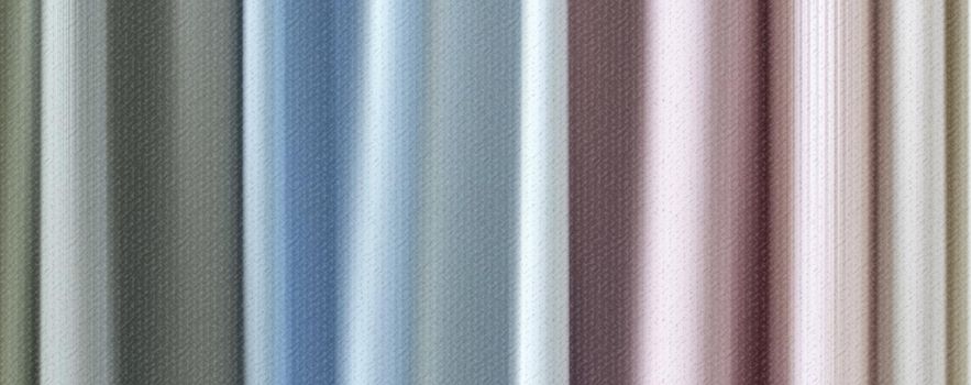 Pastel color vertical pattern background. Colorful fabrics in pastel colors, close-up. Beautiful natural fabric hanging in layers