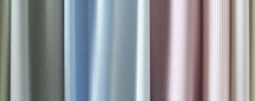 Pastel color vertical pattern background. Colorful fabrics in pastel colors, close-up. Beautiful natural fabric hanging in layers