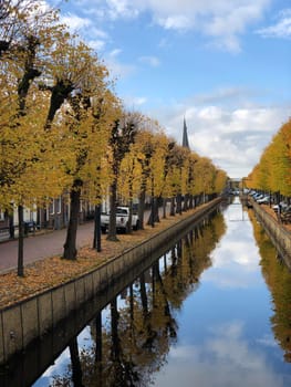 Autumn in the town Balk in Friesland, The Netherlands