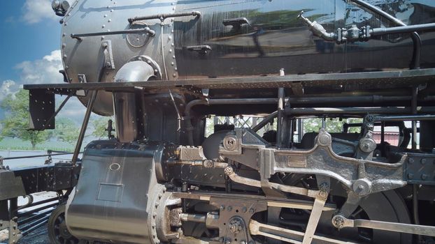 Restored Steam Engine Drive Gear Black Greased and Shiny