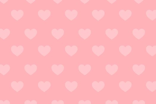 Valentines day background with hearts decor on pink.