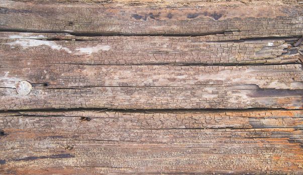 Closeup picture of old rustic wooden planks