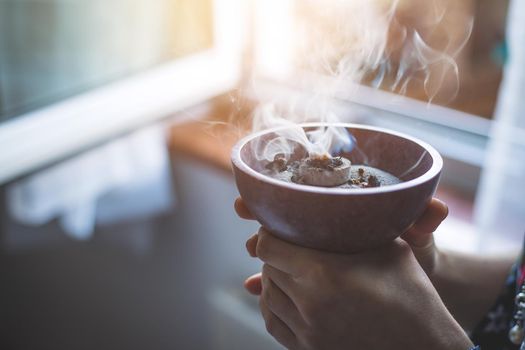 Christmas and New Year’s Ritual: Traditional esoteric incense, smoke