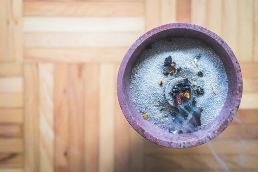 Christmas and New Year’s Ritual: Traditional esoteric incense, smoke