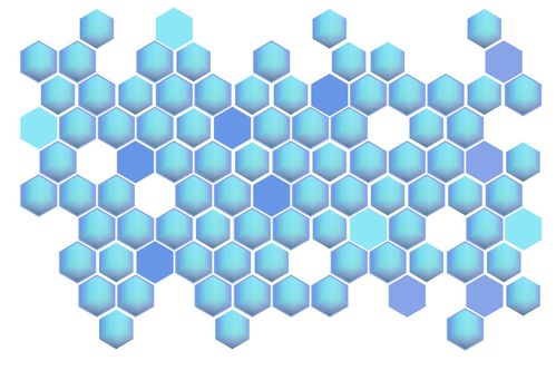 Modern abstract blue Hexagons background vector graphic design in futuristic style