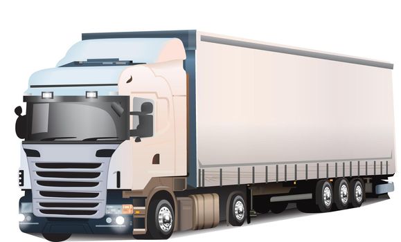 Truck vector illustration isolated on a white background. Transportation concept