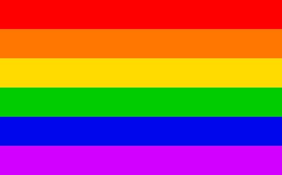 The Gay Trangender flag in the traditional rainbow colors