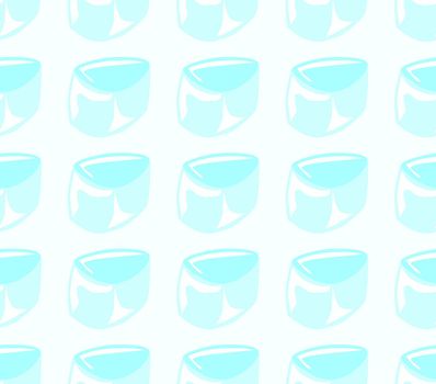 Four Ice cubes melting set as a seamless repeating backgropund pattern