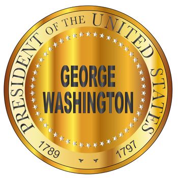 George Washington president of the United States of America round stamp