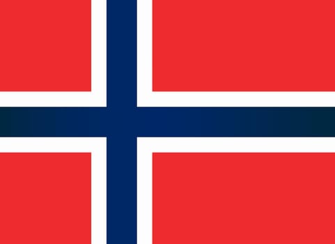 The national flag of the Scandinavian country of Norway