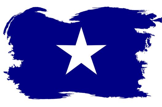 A depiction of The Bonnie Blue Flag the unofficial banner of the Confederate States of America with a white grunge border