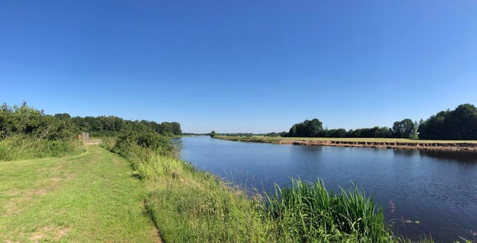 Panorama from the river Vecht around Beerze in Overijssel The Netherlands