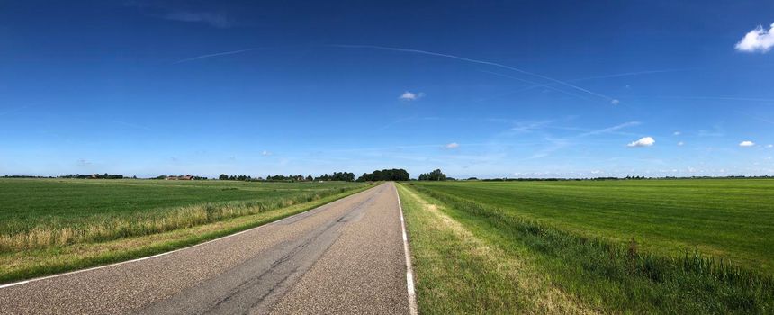 Panorama from around Elahuizen in Friesland, The Netherlands