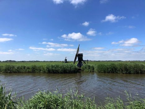 Windmills in Friesland The Netherlands