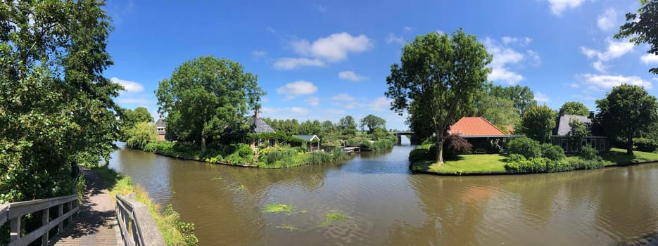 Panorama from the village Bartlehiem in Friesland The Netherlands