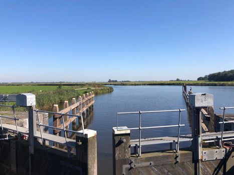 Canal lock in Electra The Netherlands