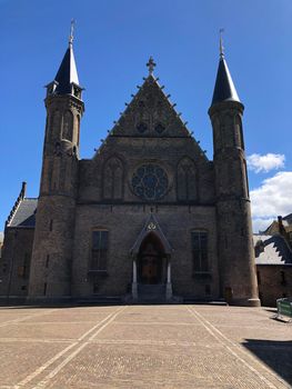 The Gothic Ridderzaal (a great hall, literally Knight's Hall) today forms the centre of the Binnenhof, The Netherlands