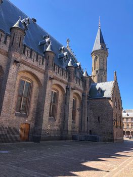 The Gothic Ridderzaal (a great hall, literally Knight's Hall) today forms the centre of the Binnenhof, The Netherlands