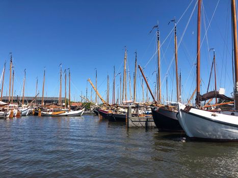 Wooden sailboats in Heeg, Friesland The Netherlands