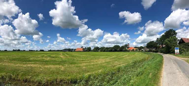 Panorama from Deinum in Friesland The Netherlands
