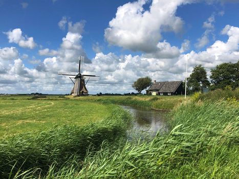 Windmill in Winsum, Friesland The Netherlands