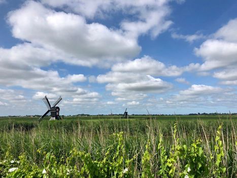 Windmills in Friesland The Netherlands