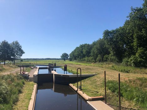 River lock in Junne, Overijssel The Netherlands