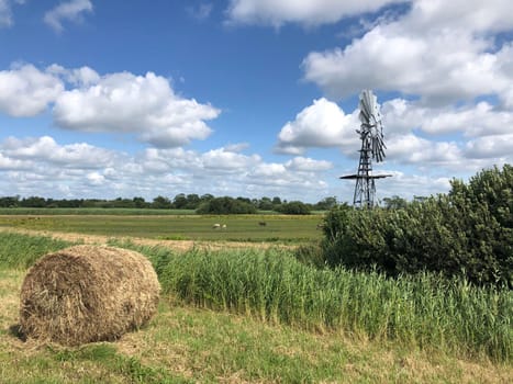 Landscape around Oudega in Friesland The Netherlands