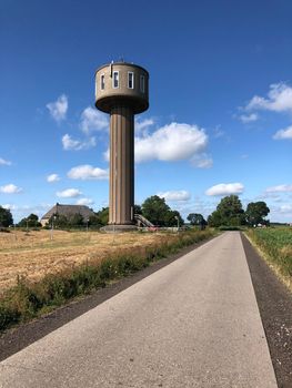 Watertower and hotel in Nes, Friesland The Netherlands