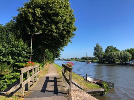 Canal around Wyns in Friesland, The Netherlands