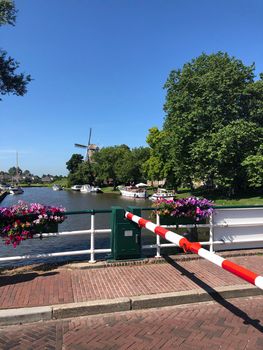 Canal in Dokkum, Friesland The Netherlands