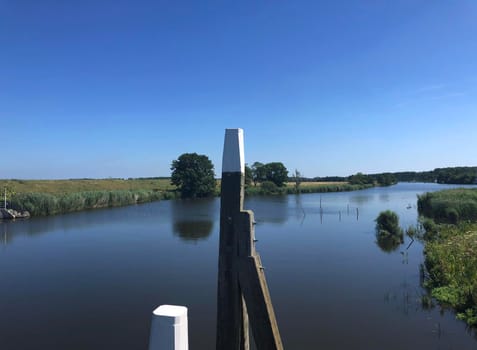 Canal around the sea lock in Dokkumer Nije Silen, Friesland The Netherlands