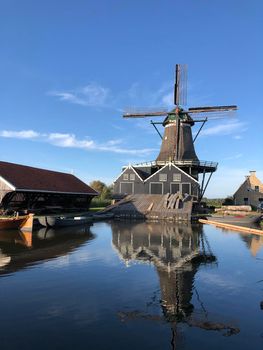 Windmill in IJlst, Friesland The Netherlands