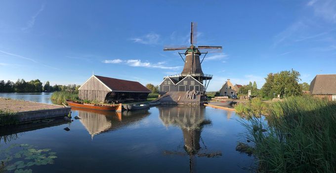 Windmill in IJlst, Friesland The Netherlands