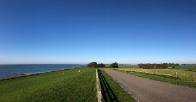 Panorama from around Rode Klif in Warns Friesland The Netherlands