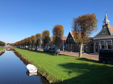 Canal in Stavoren, Friesland The Netherlands