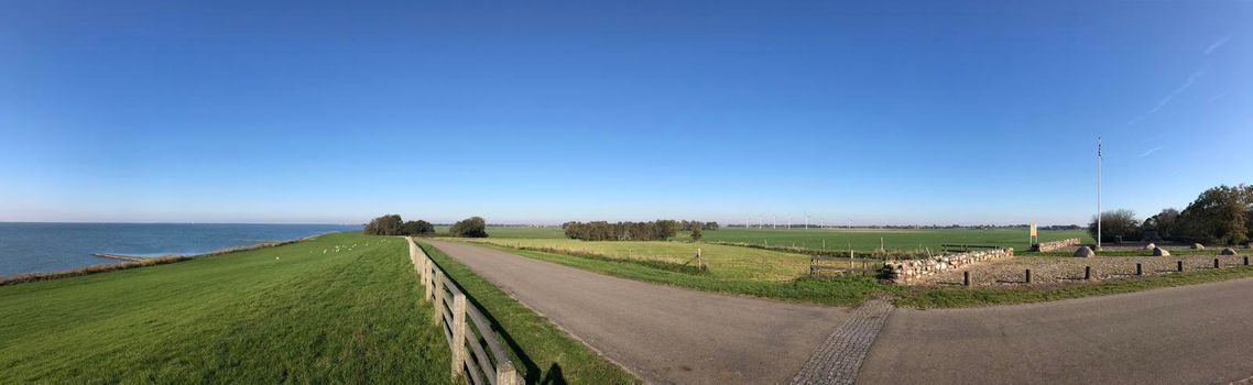 Panorama from around Rode Klif in Warns Friesland The Netherlands