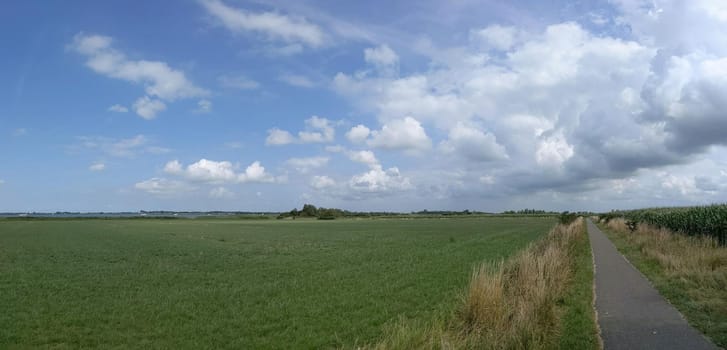 Path around Morra lake in Friesland The Netherlands