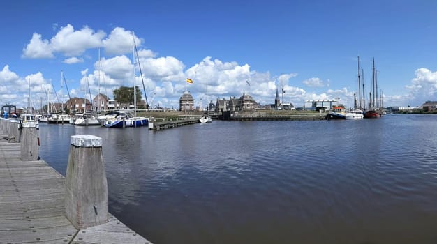 Canal lock in Lemmer, Friesland The Netherlands