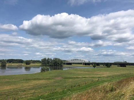 Bridge over the IJssel between Westervoort and Arnhem in The Netherlands