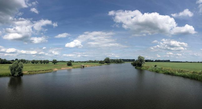 River the Dierensche Hank panorama in The Netherlands