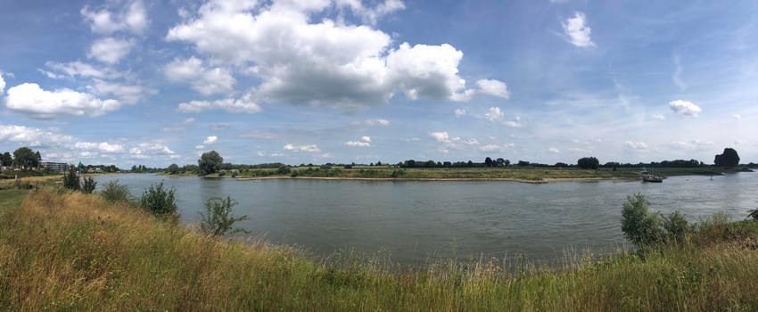 IJssel river panorama around Dieren in The Netherlands