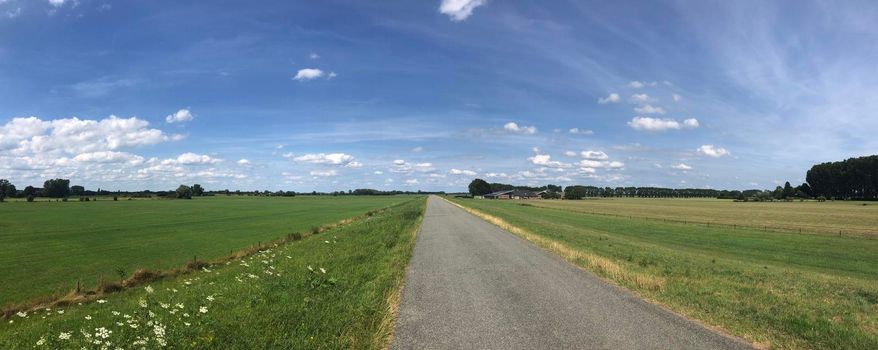 Scenery panoramic around Bronkhorst in The Netherlands